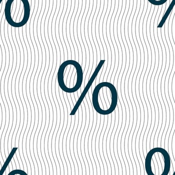 Discount percent sign icon. Modern interface website buttons. Seamless pattern with geometric texture. illustration