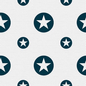 Star, Favorite Star, Favorite icon sign. Seamless pattern with geometric texture. illustration