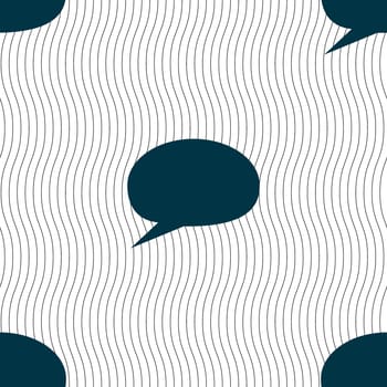 Speech bubble icons. Think cloud symbols. Seamless pattern with geometric texture. illustration