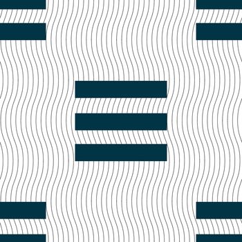 Align text to the width icon sign. Seamless pattern with geometric texture. illustration