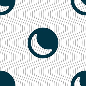 moon icon sign. Seamless pattern with geometric texture. illustration