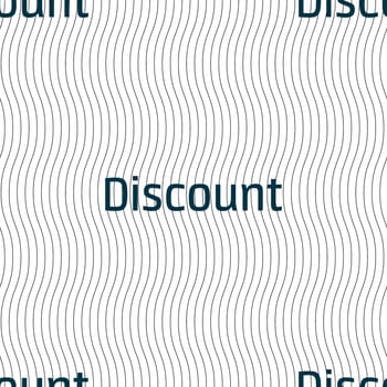 discount sign icon. Sale symbol. Special offer label. Seamless pattern with geometric texture. illustration