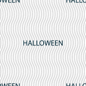 Halloween sign icon. Halloween-party symbol. Seamless pattern with geometric texture. illustration