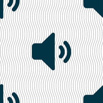 Speaker volume, Sound icon sign. Seamless pattern with geometric texture. illustration