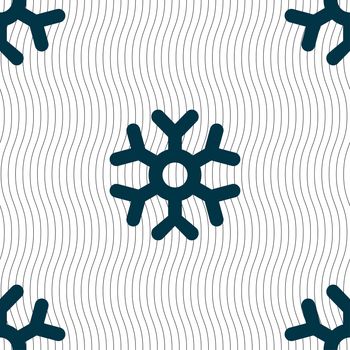 snowflake icon sign. Seamless pattern with geometric texture. illustration