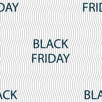 Black friday sign icon. Sale symbol.Special offer label. Seamless pattern with geometric texture. illustration