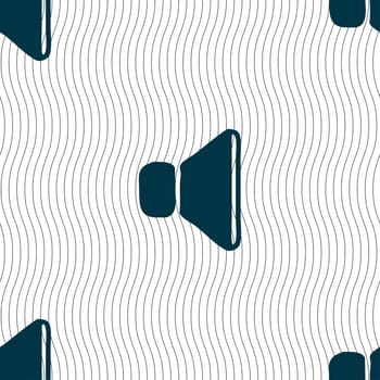 volume, sound icon sign. Seamless pattern with geometric texture. illustration