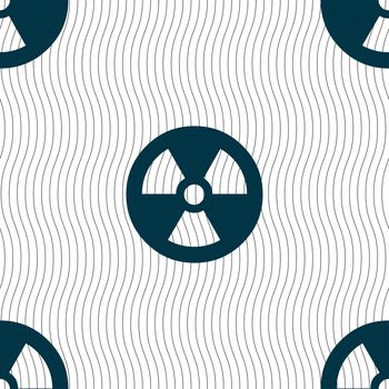 radiation icon sign. Seamless pattern with geometric texture. illustration