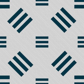 Align text to the width icon sign. Seamless pattern with geometric texture. illustration