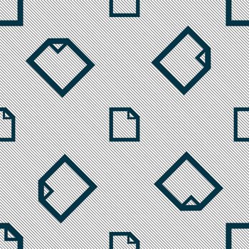 Edit document sign icon. content button. Seamless pattern with geometric texture. illustration