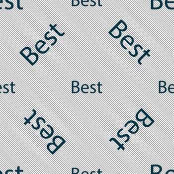 Best seller sign icon. Best seller award symbol. Seamless pattern with geometric texture. illustration