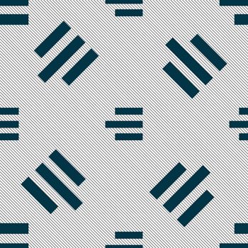 Right-aligned icon sign. Seamless pattern with geometric texture. illustration