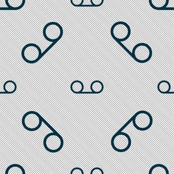 audio cassette icon sign. Seamless pattern with geometric texture. illustration