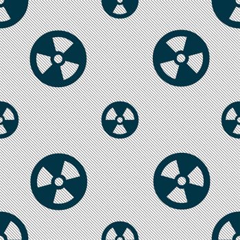 radiation icon sign. Seamless pattern with geometric texture. illustration