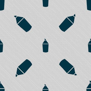 Pencil sign icon. Edit content button. Seamless pattern with geometric texture. illustration