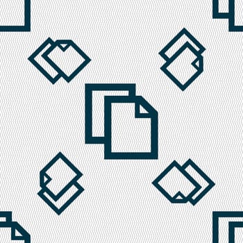 Edit document sign icon. content button.. Seamless pattern with geometric texture. illustration