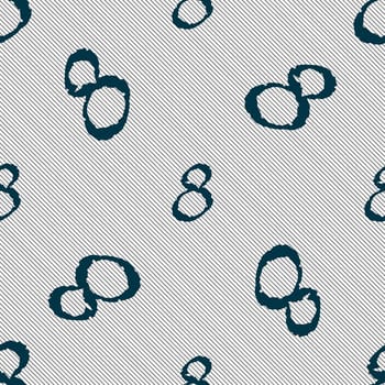 number Eight icon sign. Seamless pattern with geometric texture. illustration