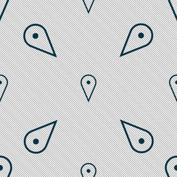 map poiner icon sign. Seamless pattern with geometric texture. illustration