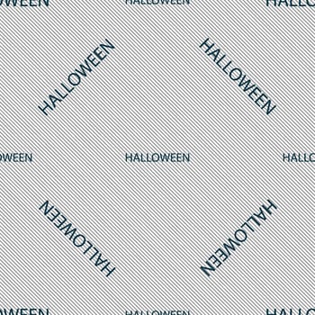 Halloween sign icon. Halloween-party symbol. Seamless pattern with geometric texture. illustration