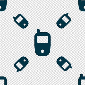 Mobile telecommunications technology symbol. Seamless pattern with geometric texture. illustration