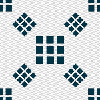 List sign icon. Content view option symbol. Seamless pattern with geometric texture. illustration