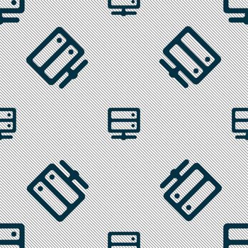 Server icon sign. Seamless pattern with geometric texture. illustration