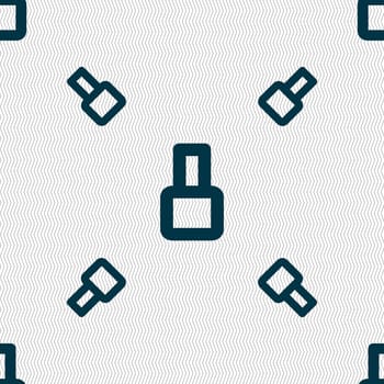 number Eight icon sign. Seamless pattern with geometric texture. illustration