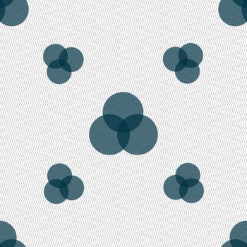 Color scheme icon sign. Seamless pattern with geometric texture. illustration