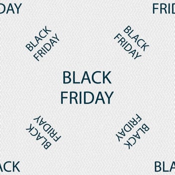 Black friday sign icon. Sale symbol.Special offer label. Seamless pattern with geometric texture. illustration