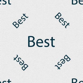 Best seller sign icon. Best seller award symbol. Seamless pattern with geometric texture. illustration