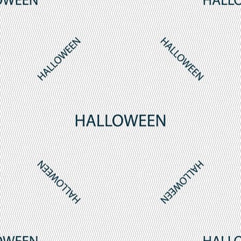 Halloween sign icon. Halloween-party symbol. Seamless pattern with geometric texture. illustration