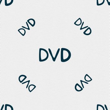 dvd icon sign. Seamless pattern with geometric texture. illustration