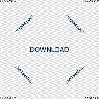 Download icon. Upload button. Load symbol. Seamless pattern with geometric texture. illustration