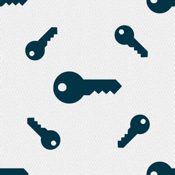 key icon sign. Seamless pattern with geometric texture. illustration