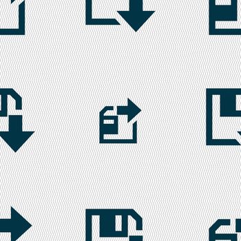 floppy icon. Flat modern design. Seamless abstract background with geometric shapes. illustration