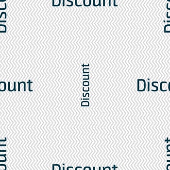 discount sign icon. Sale symbol. Special offer label. Seamless abstract background with geometric shapes. illustration
