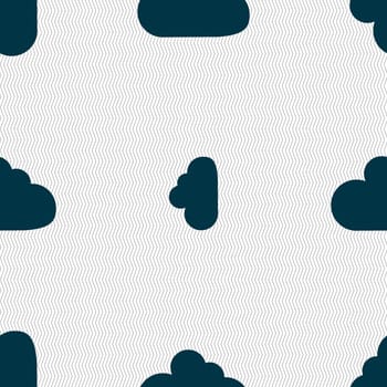 Cloud sign icon. Data storage symbol. Seamless abstract background with geometric shapes. illustration