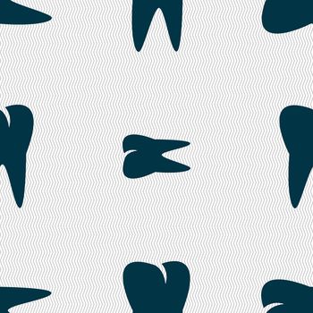 tooth icon. Seamless abstract background with geometric shapes. illustration