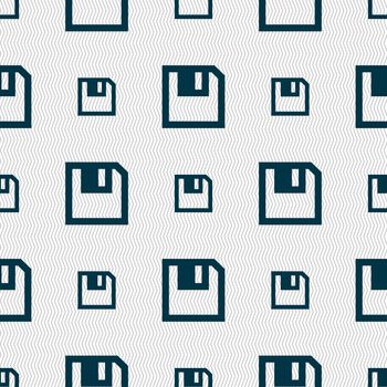 floppy icon. Flat modern design. Seamless abstract background with geometric shapes. illustration