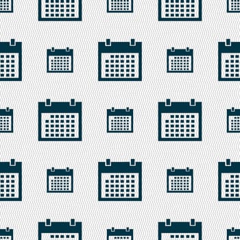 Calendar sign icon. days month symbol. Date button. Seamless abstract background with geometric shapes. illustration