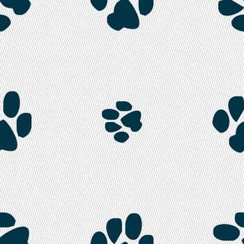 trace dogs icon sign. Seamless pattern with geometric texture. illustration