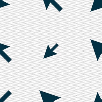 arrow cursor, computer mouse icon sign. Seamless pattern with geometric texture. illustration