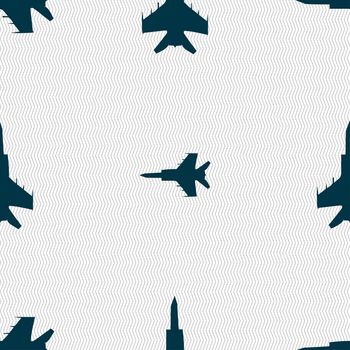 fighter icon sign. Seamless pattern with geometric texture. illustration