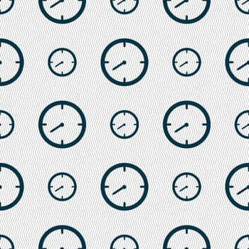 Timer sign icon. Stopwatch symbol.. Seamless abstract background with geometric shapes. illustration