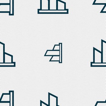Diagram icon sign. Seamless pattern with geometric texture. illustration