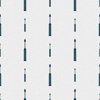 Screwdriver tool sign icon. Fix it symbol. Repair sig. Seamless abstract background with geometric shapes. illustration