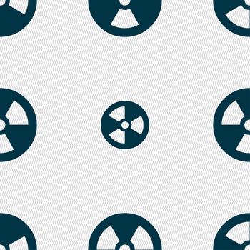 radiation icon sign. Seamless pattern with geometric texture. illustration