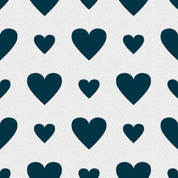 Heart sign icon. Love symbol. Seamless abstract background with geometric shapes. illustration