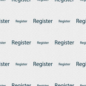 Register sign icon. Membership symbol. Website navigation. Seamless abstract background with geometric shapes. illustration