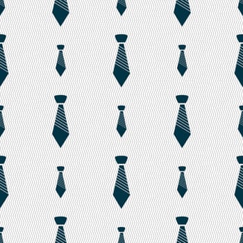 Tie sign icon. Business clothes symbol. Seamless abstract background with geometric shapes. illustration